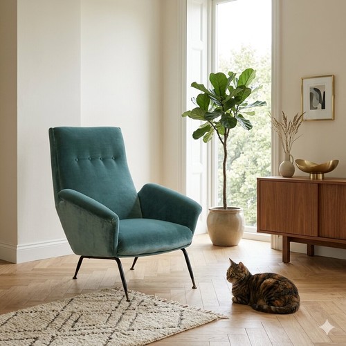 Poltrona vintage velluto - poltrona,