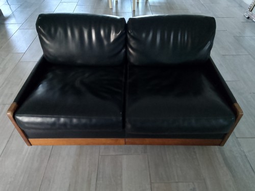 Divano nero vintage cassina - vintage,