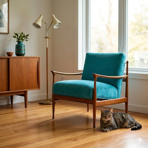 Poltrona vintage teak - poltrona,