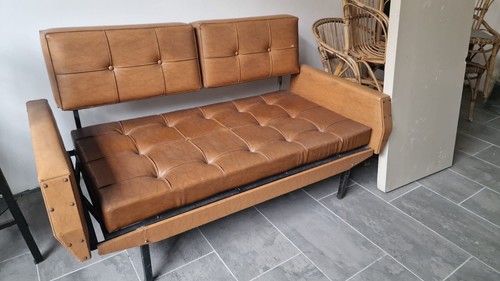 Divano letto pelle vintage - divano,